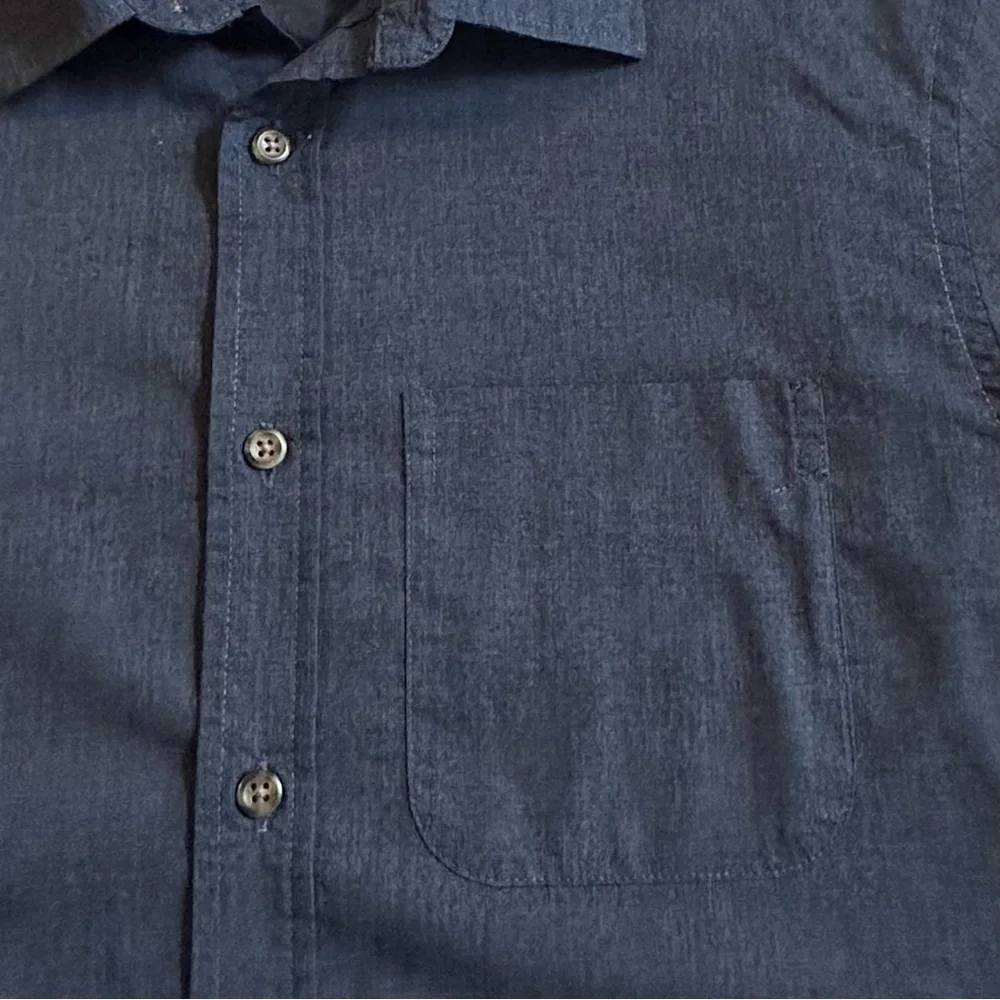 OLD NAVY Everyday Shirt Long Sleeve Regular Fit Top Button Down Navy Men's M - Picture 4 of 13